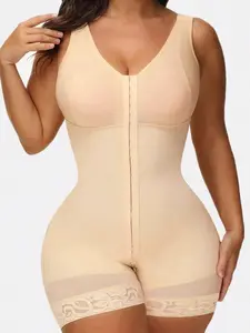 Women's Open Crotch Design Shapewear Bodysuit, Adjustable Hook & Eye Closure Tummy Control Shaper, Women's Shapewear for Daily Wear, Compression