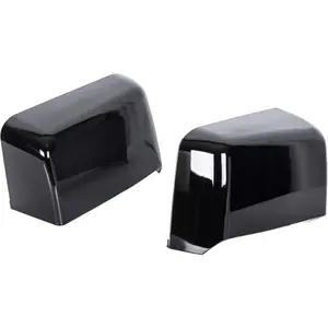 Glossy Black Tow Mirror Caps Cover for 1988-2019 Chevy Silverado GMC Sierra Truck Pickup Replacement Parts 23444125 23444126 23444119 23444120 Car Accessories Automotive Vehicle