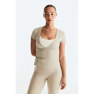 H&M Sports wrap top in modal