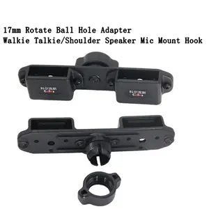 Two-In-One Walkie-Talkie Stand, 17mm Hook Back Clip, Handheld Car Mount, Microphone Holder, Accessories for Walkie-Talkies
