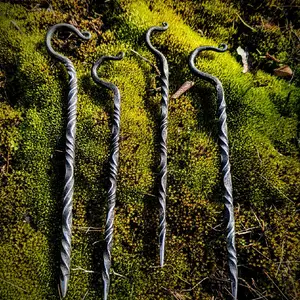 Definitely Just a Hairpin - hand forged steel hair pin