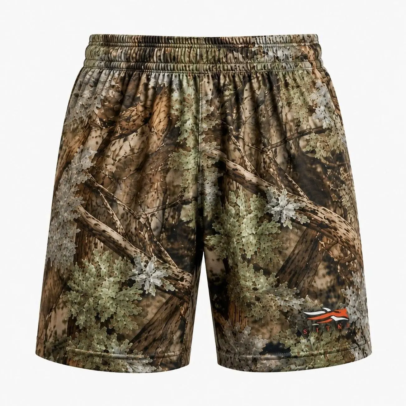SITKA Men's Woodland Camo Hunting Shorts – Lightweight Outdoor Performance Shorts for Hunting, Fishing & Camping