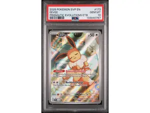 2025 Pokemon Scarlet and Violet Prismatic Evolutions Elite Trainer Box Eevee #173 PSA 10