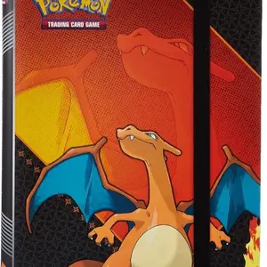 Charizard Card Binder - Trading Card Game Featuring Charizard Character with Blue Wings and Orange Body