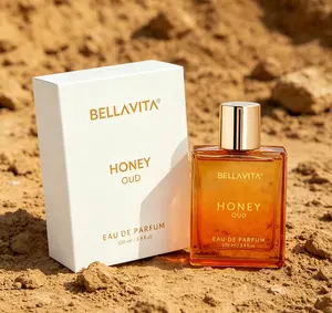 Bella Vita Luxury Honey Oud EDP 100ml Unisex Perfume, Rich Blend of Bergamot, Floral, Spicy, Patchouli & Vanilla, Infused with Vegan Essential Oils, Long-Lasting Warm Oud Scent, Premium Valentine’s Day Gift