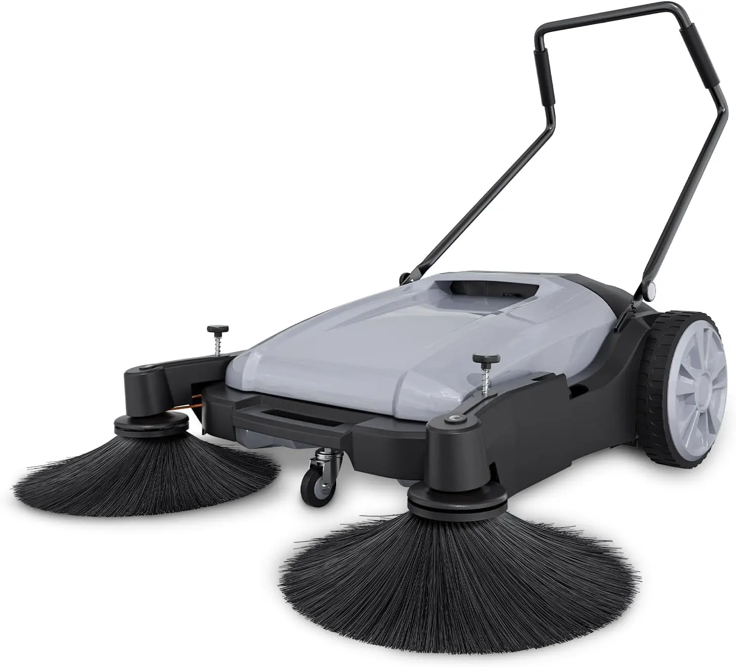 42" Walk Behind Floor Sweeper, 15 Gal Dustbin, 46000 Sq Ft/H, Industrial Push Sweeper for Parking Lots, Facory Roads, Warehouse, School, Hospital, Shop Mall Indoor Outdoor Use