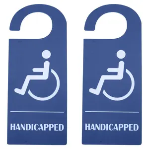 Handicap Parking Sign 3.5 X 8.5 Inch Hanger Handicap Parking Permit Safety Sign 2Pcs Wheelchair Reserved Parking Tag