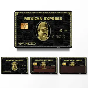 Mexican Express Credit Card Skin Sticker, 4 Counts Ultra-thin Waterproof & Scratch Resistant Card Skin Sticker, Personalized Bank Card Sticker, Customizable Stickers
