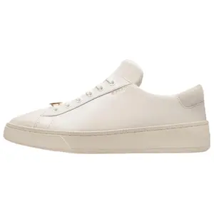 BALLY Men's Low-Top Lace-Up Skate Shoes in White - Durable and Versatile Trending Shoes, House White Official Shoes to Get / Maison Mihara