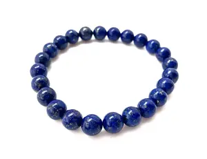 Lapis Lazuli Elastic Bracelet - 6mm & 8mm Beads