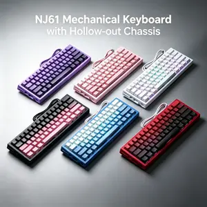 60% Mechanical Keyboard、Hot Swappable、PBT Keycaps、RGB Gaming Keyboard、Compact Wired Keyboard、Satellite Stabilizer、Type-C、PC Gamer Setup