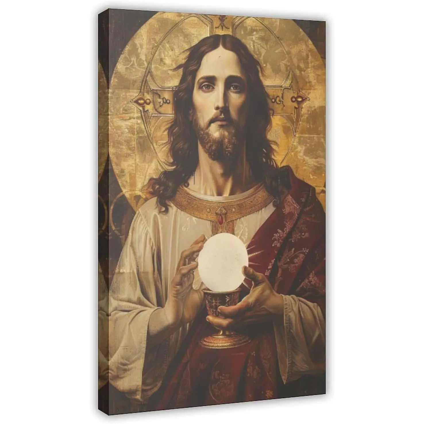 Kroey Jesus The Eucharist, High Definition, Christian Catholic Artwork Frame-style