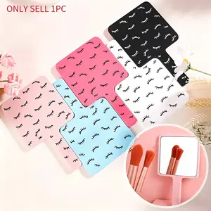 Square Handheld Eyelash Extension Makeup Vanity Mirror  Student Bathroom Handle Hand Mirror SPA Salon Compact Mirrors Portable
