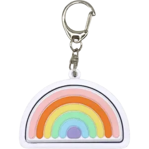 Pastel Rainbow Fidget Clicker Keychain Accessory Stress Relief Cute Must Have Satisfying Portable Compact 3D-Printed Durable Lightweight