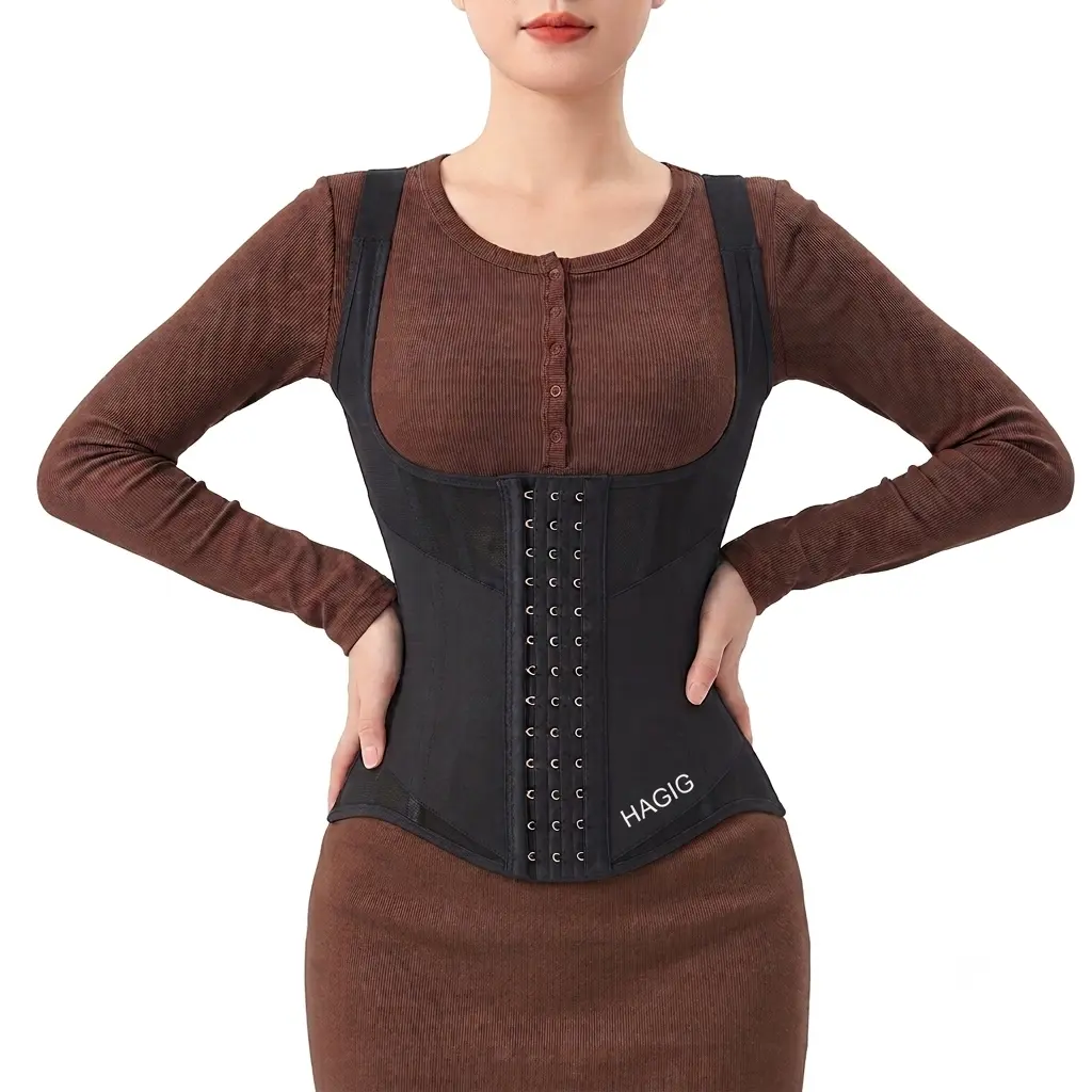 Women's Waist Trainer Corset Shapewear Adjustable Shoulder Straps Tummy Control Bodysuit