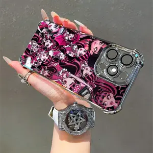 Monster High Draculaura Gothic Cartoon Phone Case Compatible for iPhone 17Promax 16 15 14 13 12 11 and for Samsung S21-S25 Perfect Gift for Fans for Fashion Girl Women