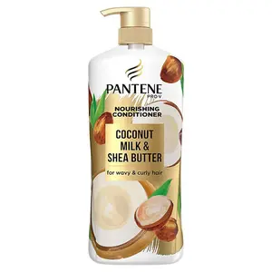 Pantene Pro-V Coconut Milk and Shea Butter Conditioner, 38.2 fl. oz. - Nourishing Hydration for Dry, Dull Hair
