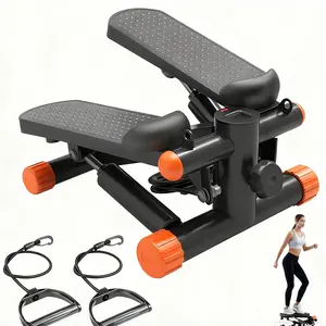 Mini Exercise Stepper with Resistance Bands - Compact Stair Stepper Machine for Home Use, Twist Motion Full Body Workout, 300LBS Capacity Portable Fitness Equipment