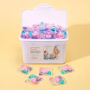 [Fragrant Laundry Pods] 50pcs 5-In-1 Laundry Pods | Fragrance & Freshening, Soft Long-Lasting Scent, Concentrated Active Ingredients, Water-Soluble Outer Film - Laundry Liquid, Beads & Fragrance Beads