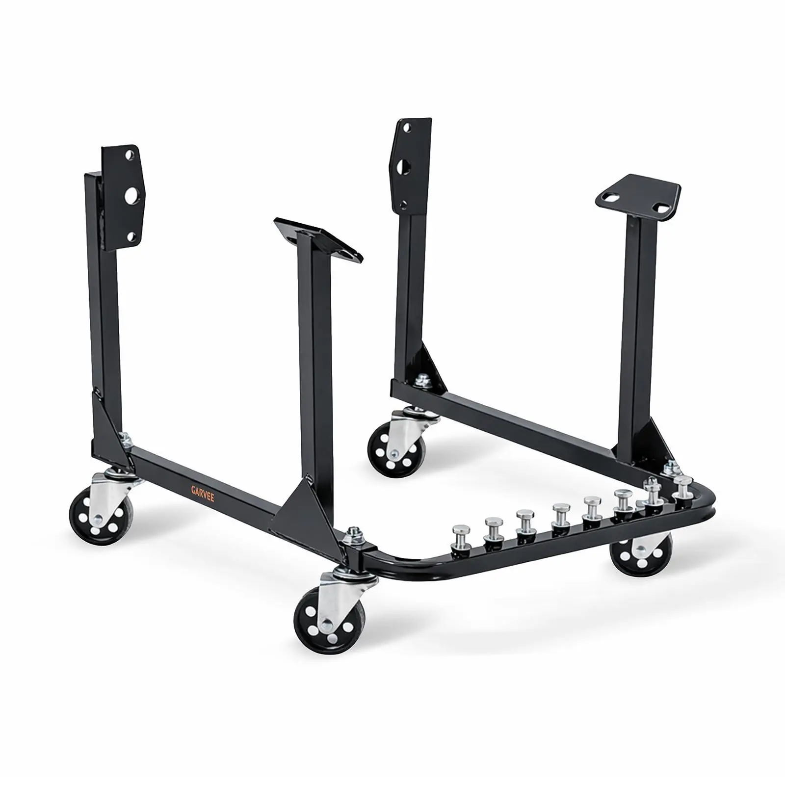 Engine Cradle with Wheels,750 LBS Load Capacity Rolling Engine Stand with 4 Swivel Casters and 4 Hook Positions, Engine Cradle Rolling Stand for Chevy Small Block and Big Block 23.62"L*18.62"W*13.58"H