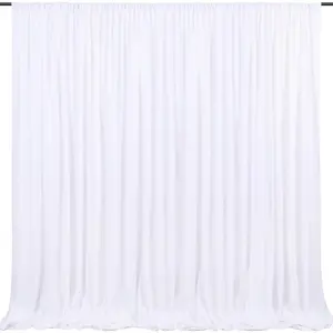 10ft x 8ft White Backdrop Curtains White Drape for Photography Photo Booth Backdrop Wedding Thick Cloth 2 Panels 5ft x 8ft