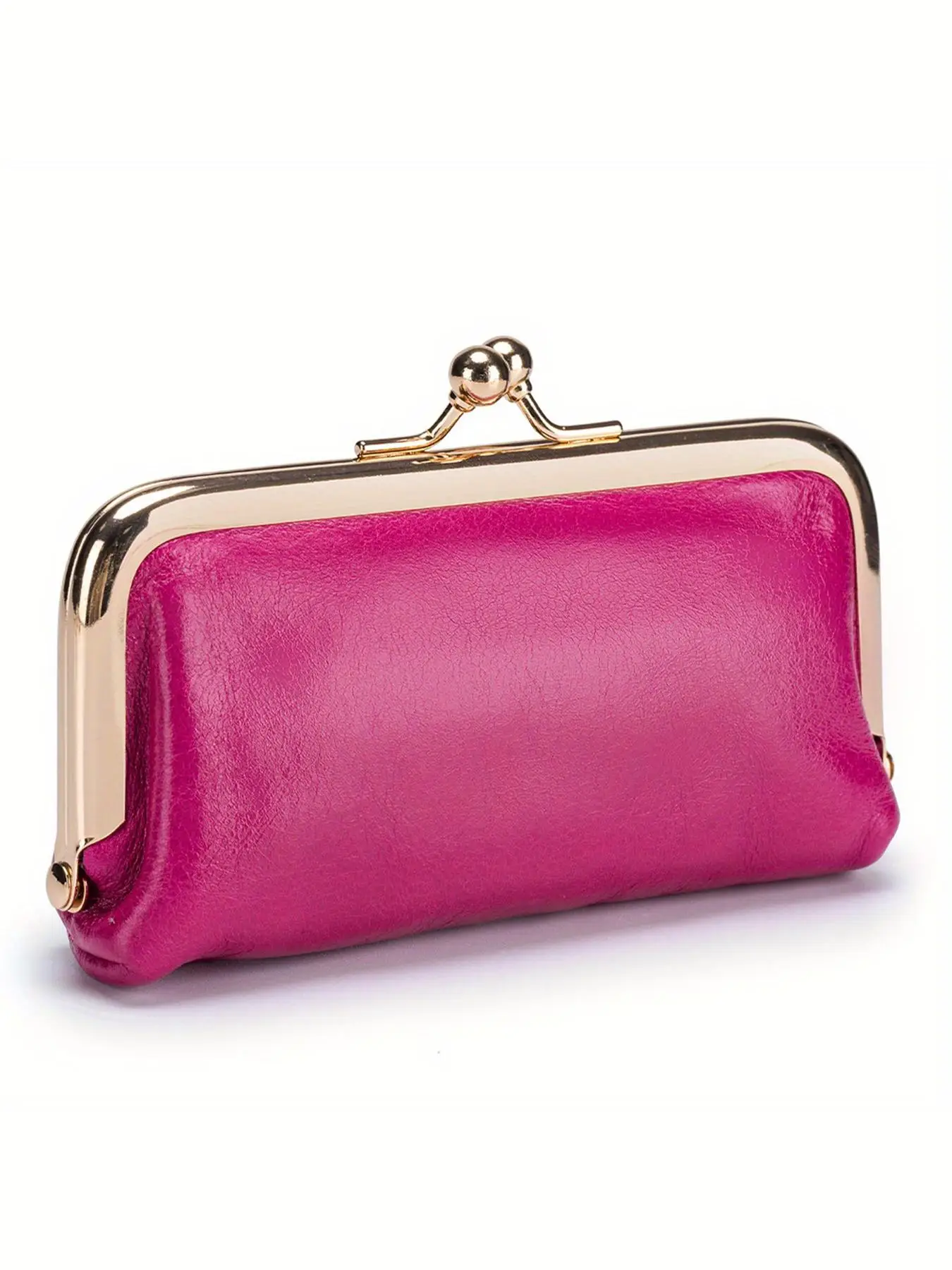 Genuine Leather Women's Elegant Minimalist Long Wallet, Trendy Gorgeous Retro Wallet, Chic Vintage Evening Bag Bag for Party Decor for Gift