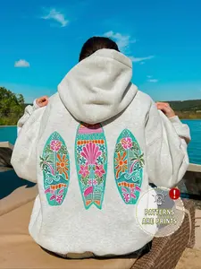 Women's Casual Fleece Hoodie, Letter Print, Perfect for Fall & Winter, Outdoor Daily Wear, Loose Fit