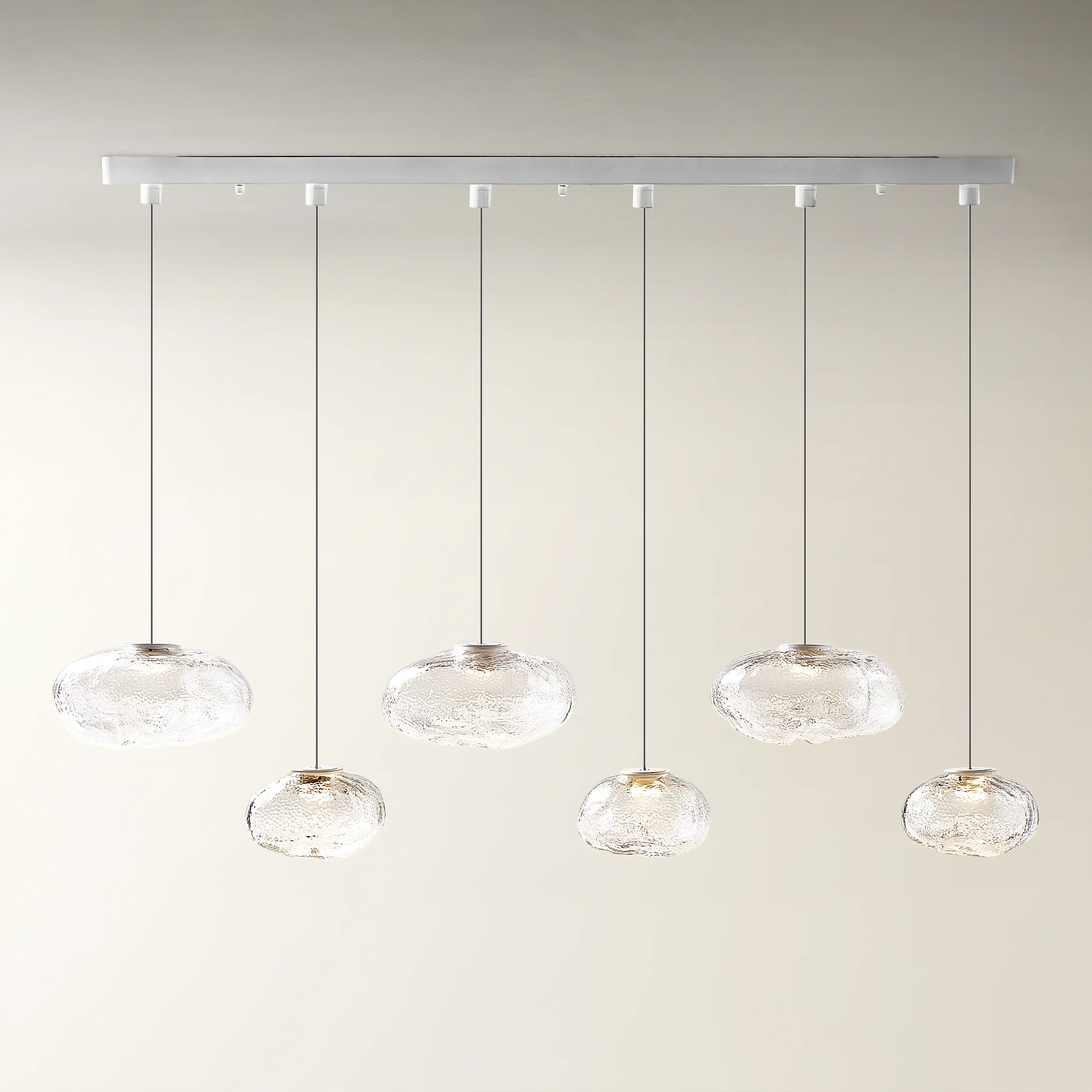 Z Gallerie Nuvola Glass Globe Chandelier - 47" AC-Powered Adjustable Aesthetic Ambient Lights Chandelier, Indoor Home Lighting Ceiling Fixture, Ambient Lights Chandeliers