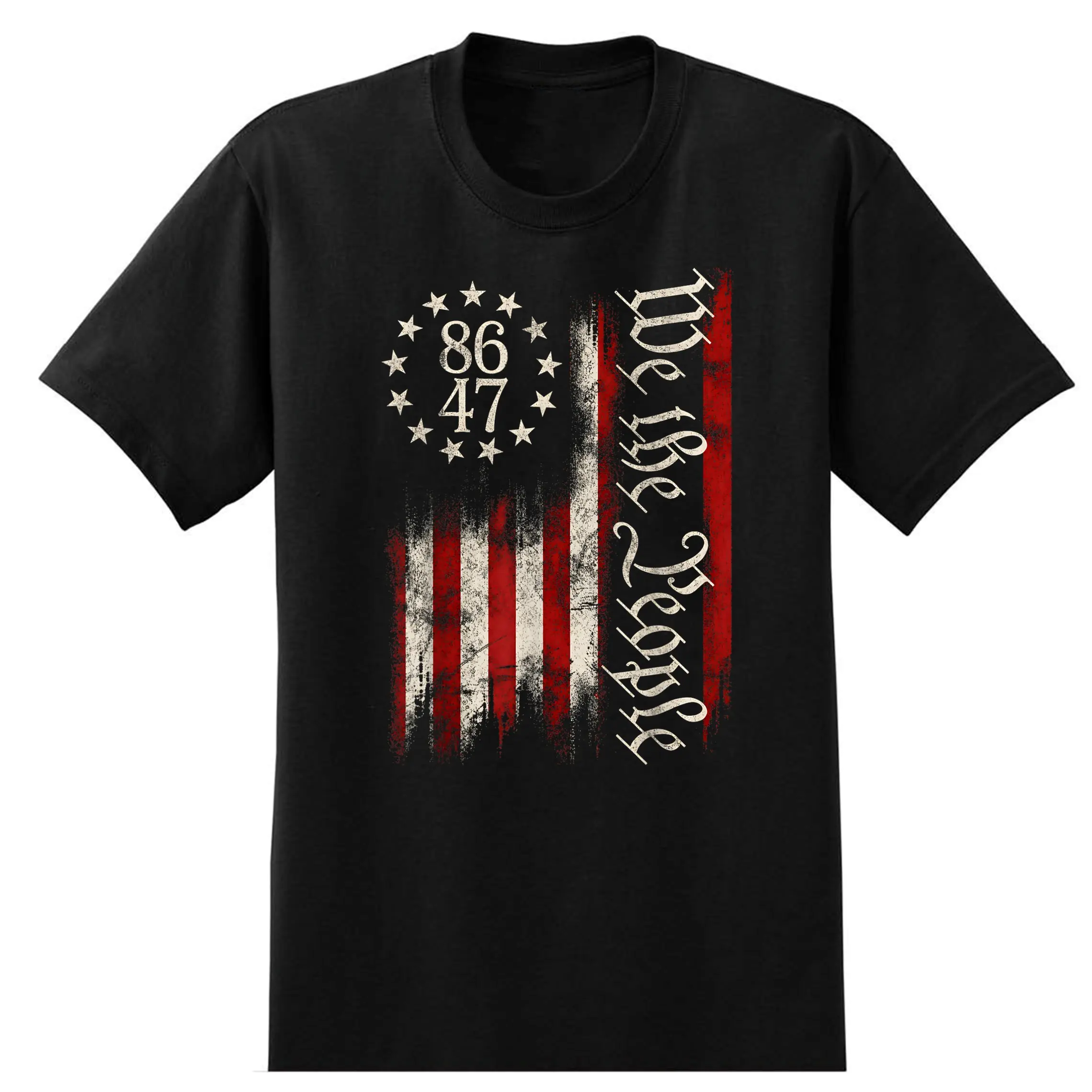 8647 Classic Retro Vintage US Flag 80s Apparel T-Shirt