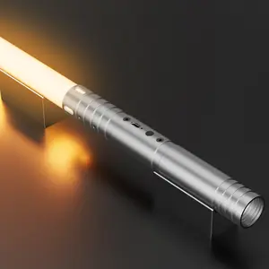 mini-Lightsaber, 2-in-1 Silver handle, 12 Colors, Rechargeable,toy, super man,Shiny,USB, Sports Duel Lightsaber for Glow In child or adult sword smooth swing