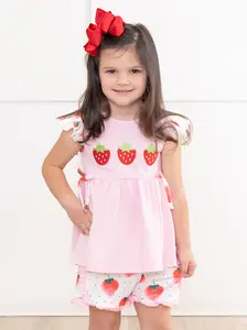 Berry Fresh and Fun Embroidered Outfit