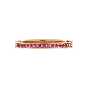 Pre-owned Tiffany & Co. Lock Ring 18K Rose Gold with Pink Sapphires by Rebag
