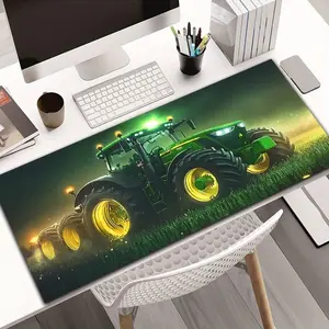 1pc Diatomite Extra Large John Deere Tractor Design Mouse Pad, Non-Sponge Rubber Base, Durable Washable Gaming Mat, Ideal Gift for Gamers