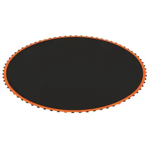 12' Trampoline Replacement Mat - Orange, Compatible with Trampolines Featuring 72 V-Hooks and 5.5" Springs (Springs & Frame Not Included)