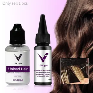 Glueless Invisible Hair Extension Adhesive Gel+Adhesive remover Safe Eco-Friendly Long Wear Hair Care