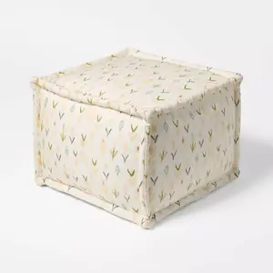 Woven Cotton Printed Pouf Ottoman - Threshold designed with Studio McGee Woven Cotton Printed Pouf Ottoman - Threshold designed with Studio McGee