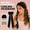 Black Set & Flow Active Curling Headband – Kitsch Heatless Hair Curler for Soft Waves & Curls, Curly Hair Headband, Yoga Hair Band
