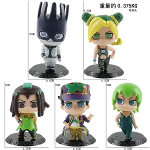 5Pcs Anime JoJo's Bizarre Adventure Figure Kujo Jotaro Star Platinum PVC Action Figure Boxed Kids Collectible Model Doll Gift