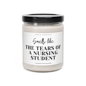 Funny Nursing Student 9oz Soy Wax Candle – Nurse Practitioner Graduation Gift | Future NP, FNP, DNP & Nursing School Humor