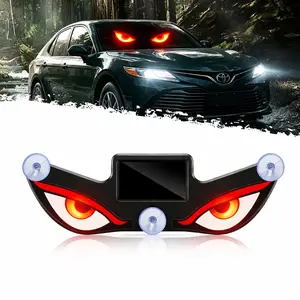 LED Devil Eye Car light Solar Powered Car Neon Light Waterproof Wireless Cool DEMON EYE Led Ambient Light Suction Cup TYPE-C Rechargeable Atmosphere Breathing Lamp Environmentally friendly car decorative lights