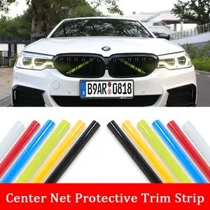 PVC Car Front Grille Trim Strip Cover Auto Sports Styling Accessories Car Front Grille Insert Trim Strip Coverfor BMW F20 F21 F22 F23 F30 F31 F32 F33 F44 F45 F46 G30 G38 G11 G12 G01 G02 G05 Vehicle Accessories