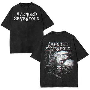 Avenged Sevenfold Retro Vintage Limited Edition Oversized Washed Heavyweight Cotton T-shirt for Gothic Fans Unisex Heavy Metal graphic Tee men gifts
