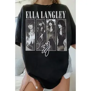 Ella Langley Printed Shirt, Ella Langley Tour 2026 T-Shirt, Vintage Graphic Music Shirt, Retro Unisex Oversized Tee, Concert Fan Outfit, Trendy Music Inspired Apparel, Gift For Fans 45
