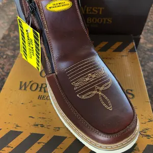 Work shoes western wear leather casual shoes