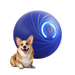 Automatic Interactive  Toy Ball, Smart Moving  Ball with Obstacle Avoidance, Rechargeable Bouncing  Toy for Small Medium  Self Play Bite Resistant Inflatable Dog Set