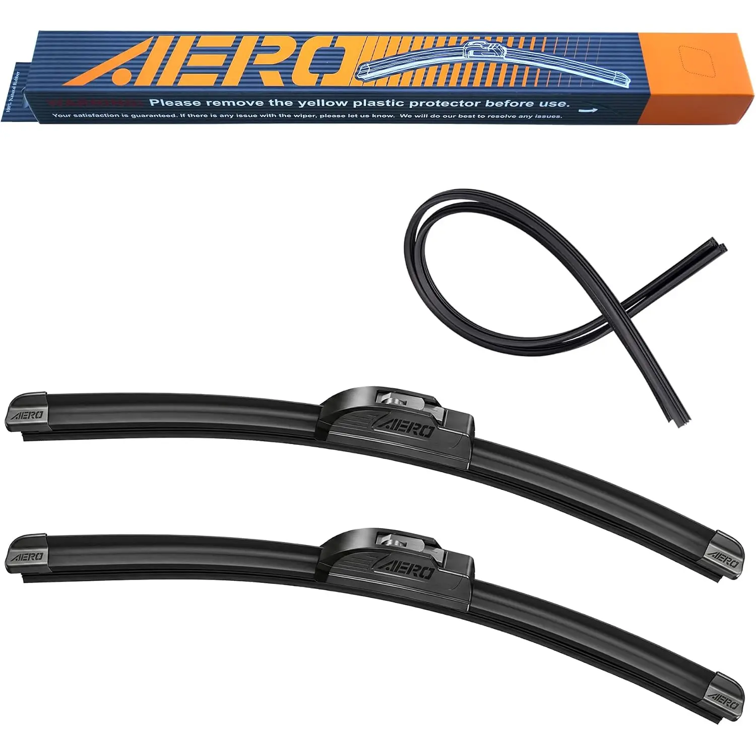 Voyager 24" + 22" Windshield Wipers, Premium All-Season Automotive Replacement Wiper Blades with Extra Rubber Refills + 1-Year Warranty (Pack of 2)