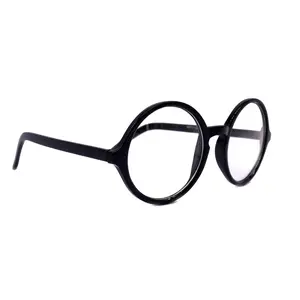 Mabel, (Premium) True Round vintage Reading Glasses (Black) Circle Eye, Medium, NY Fifth Avenue Clear Crystal
