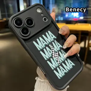 Phone Case for iPhone 17 Pro Max 16 Plus 15 14 13 12 11 Air E Mama Lightning Style Anti-Scratch Shockproof TPU Bumper Drop-proof Cover