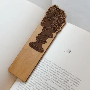 Neoclassical Bust Statue Wood Bookmark | Booktok Reader Gift