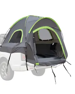 Truck Tent 5.5-6.0ft Waterproof PU2000 Truck Bed Camping Shelter For 2-3 People, Easy Setup, Full Weather Resistance, Durable Fabric, Tailgate Ready Outdoor Gear For Truck Beds, All-Season Camping Tent